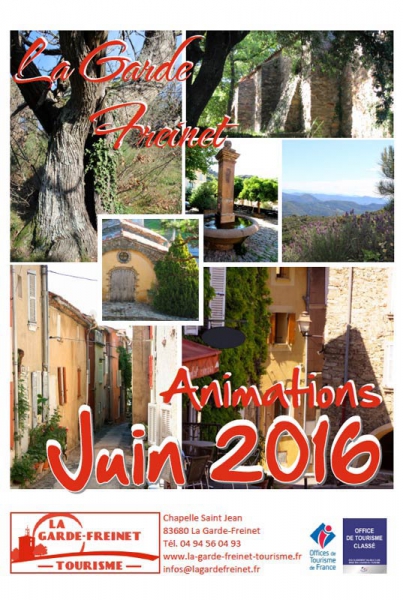 Agenda des animations juin 2016 à la Garde-Freinet