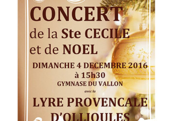 Concert de Ste Cécile et de Noël Lyre Provençale Ollioules