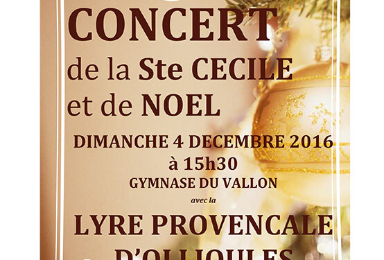 Concert de Ste Cécile et de Noël Lyre Provençale Ollioules