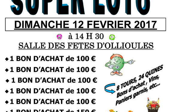 Super loto du Comité de Jumelage d'Ollioules