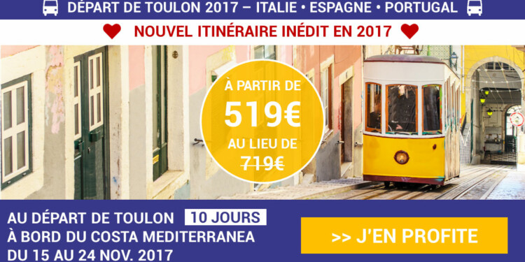 Evadez-vous en croisière pendant 10 jours jusqu’à Lisbonne au Portugal