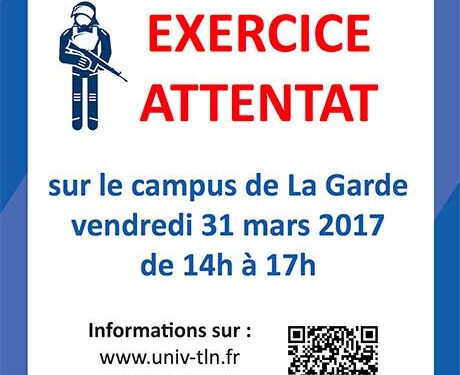 EXERCICE attentat sur le campus universitaire de La Garde