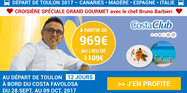 Croisière Grand Gourmet au départ de TOULON