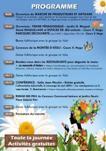 Programme de la Fête du terroir et de l'artisanat à Carnoules