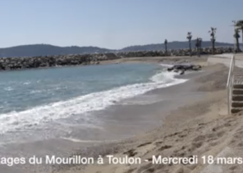 Les plages du Mourillon en ce mois de mars confiné