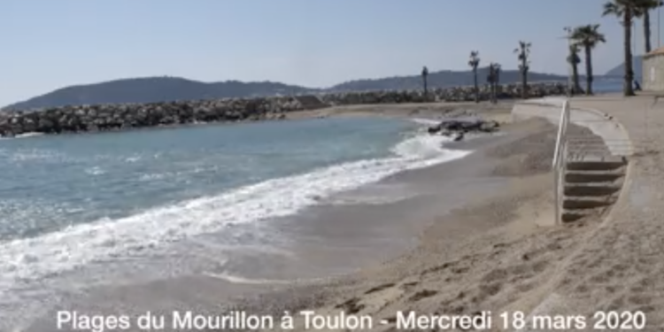 Les plages du Mourillon en ce mois de mars confiné