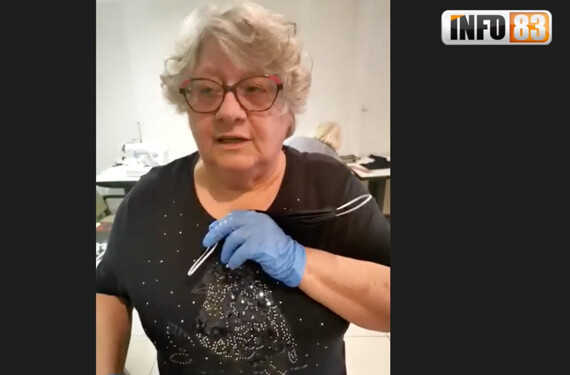 Jackie Matheron Présidente de l’AVAL (Association Varoise d’Action des Locataires) a mobilisé des bénévoles pour fabriquer des centaines de masques