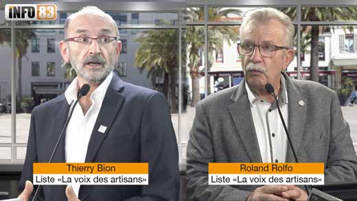 Roland Rolfo et Thierry Bion, candidats à la Chambre de Métiers du Var
