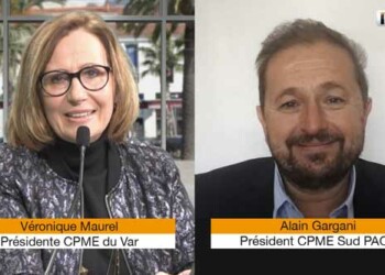 Véronique Maurel Présidente Varoise et Alain Gargani Président région PACA de la CPME sur INFO83.
