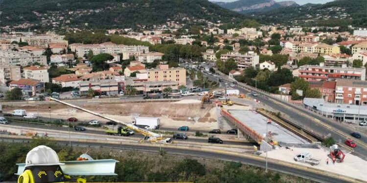 travaux de l'A57 à Toulon