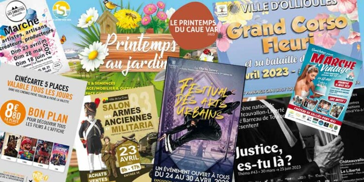 Les sorties dans le Var en avril 2023.