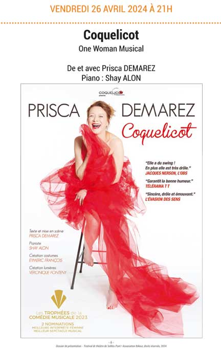 Festival théâtre solliès pont - Coquelicot ave Prisca Demarez