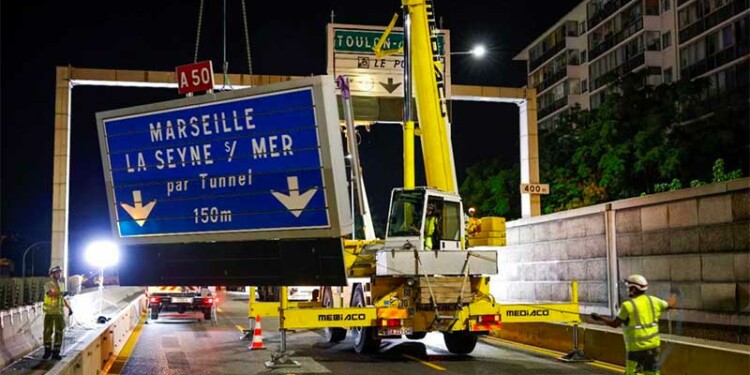 Vinci autoroutes A50/A57 - août 2024