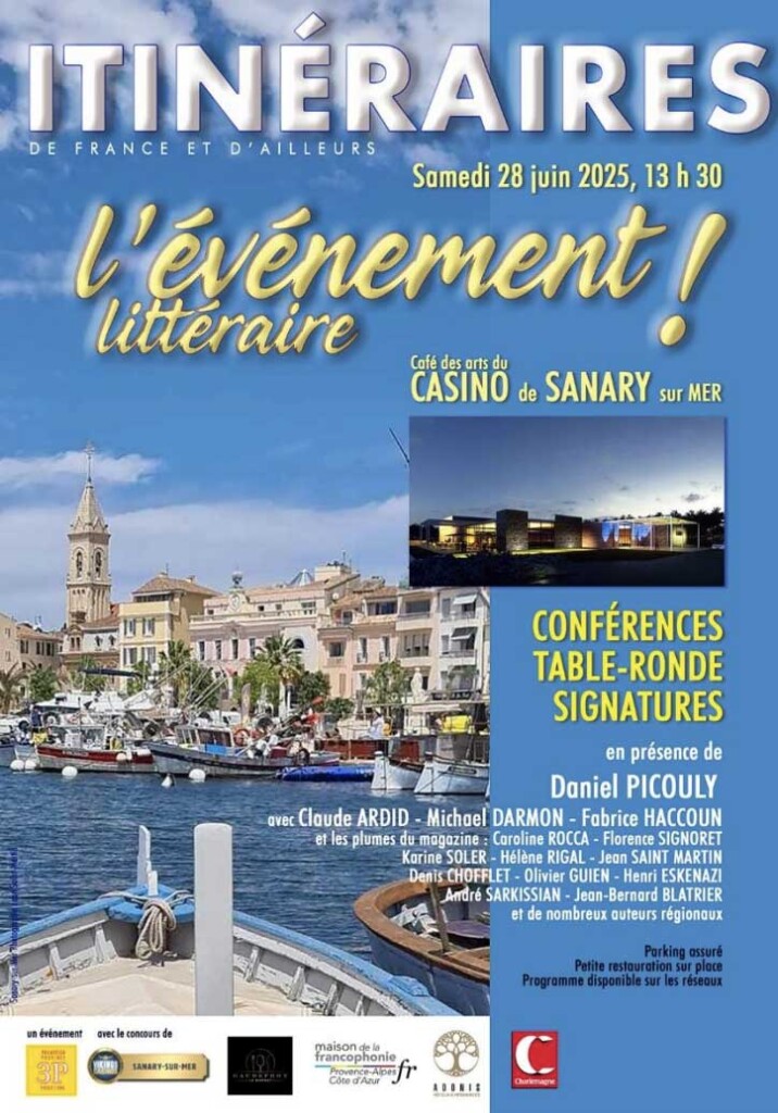 Salon littéraire à Sanary-sur-Mer : conférences et dédicaces le 28 juin
