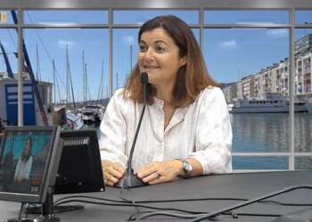 Alexandra Mignon-Guzmann, nouvelle présidente du Rotary Club de Toulon, interviewée sur le plateau d’INFO83