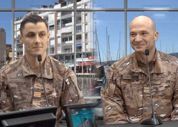 Pilote hélicoptère armée de terre Var, le colonel Fabien Cartoux et le capitaine Malaury Viardot sur le plateau INFO83