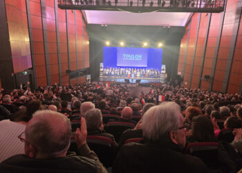 Josée Massi lors de son meeting de campagne à Toulon.